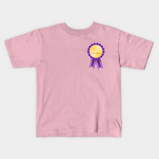 Natural Born Genius Purple Badge Kids T-Shirt